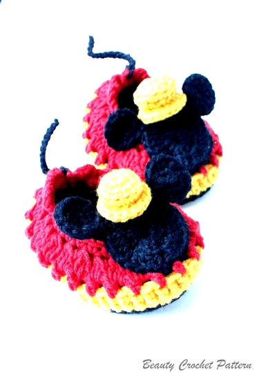 Baby Crochet Shoes Mr.M Mouse