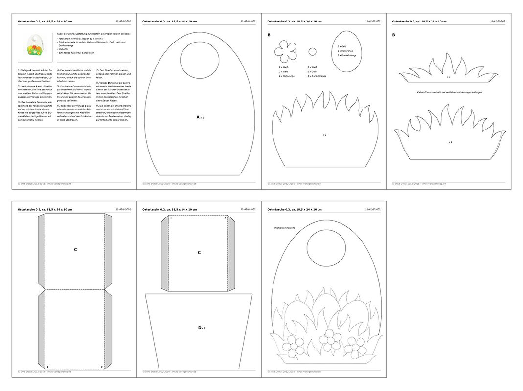 Geschenktasche für Ostern – Bastelvorlagen und Anleitung - Bild 2