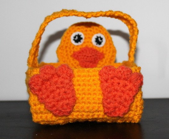 chick basket crochet pattern