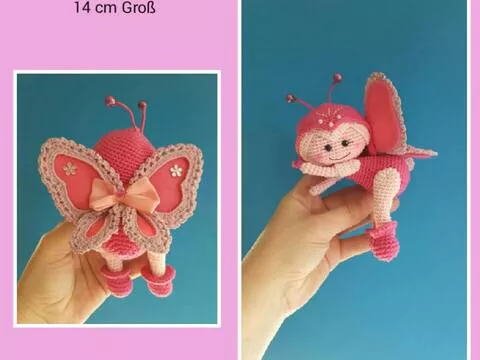 Anleitung Schmetterling „ Cynthia  „  14 cm Groß