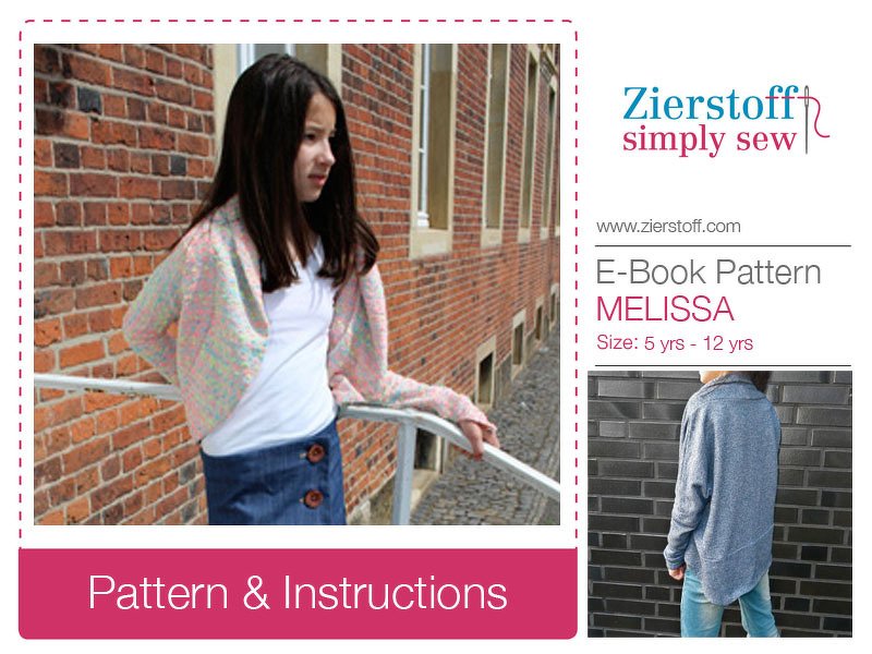 MELISSAs bolero, sizes 110-152 (5-12 yrs.) - PDF pattern -