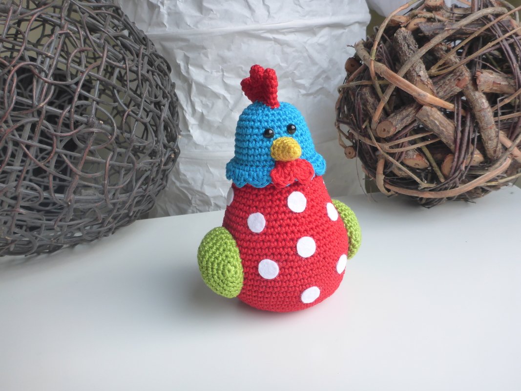 Häkelanleitung Hertha,das bunte Huhn - Bild 6