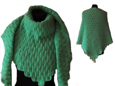 Strickanleitung großes Dreieckstuch Jafinela