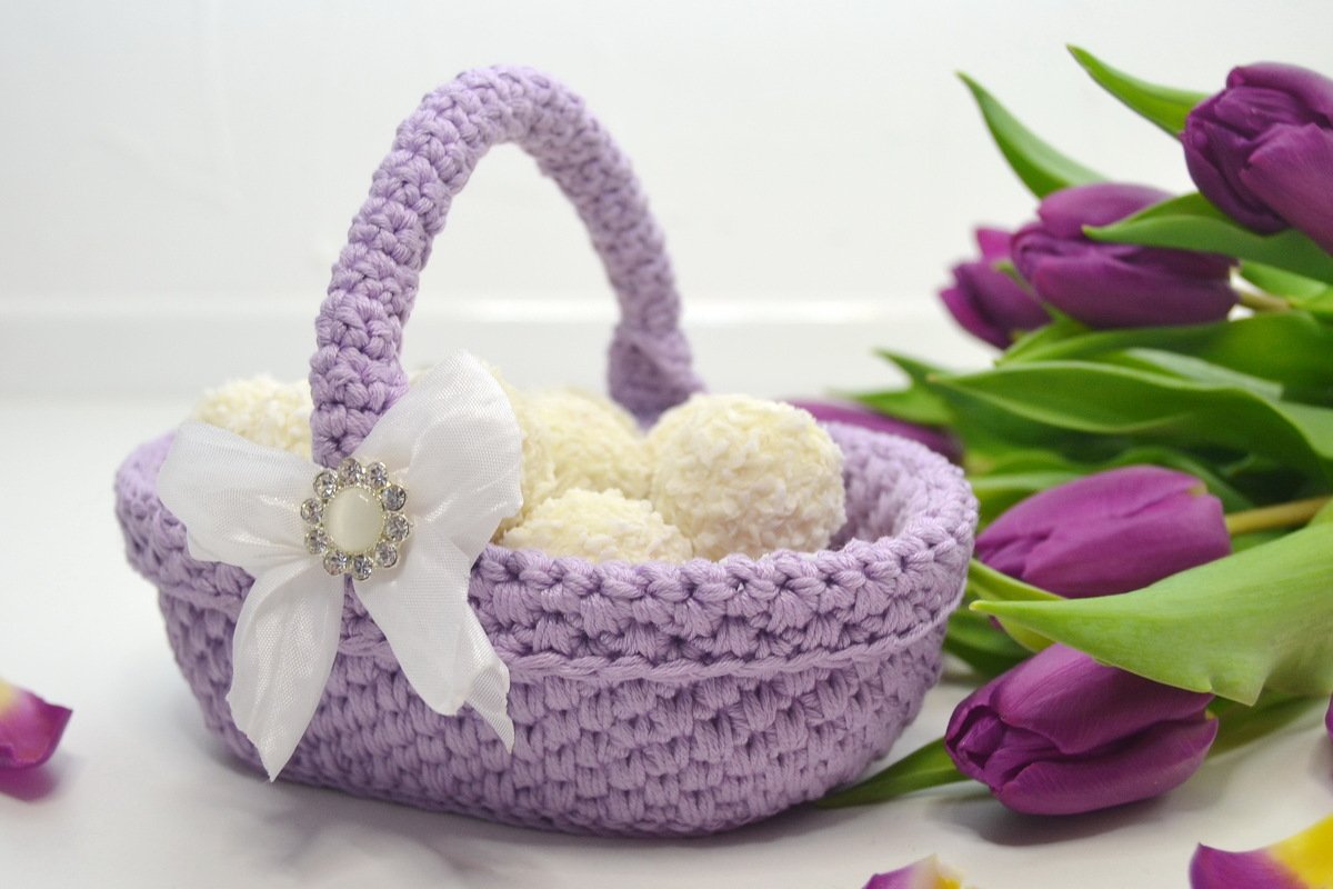 - DREAMY -  Osterkörbchen im Romantiklook, ovales Körbchen, Ostern, Geschenk, Muttertag
