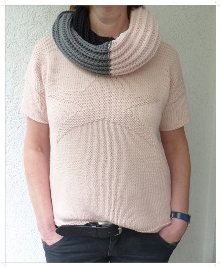 Pulli im Casual-Style mit Sternen; Strickanleitung Größe S - XXXL