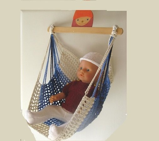 Hängematte für Baby Puppe 43 – 45 cm