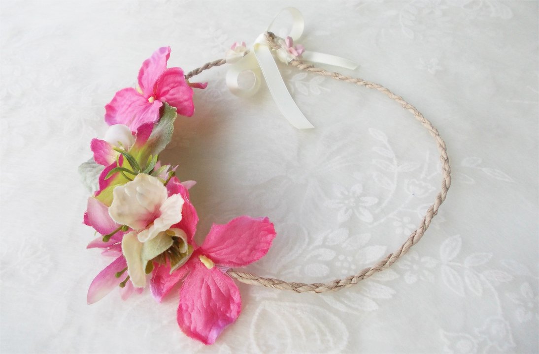 Elfenkrone, Blumenkrone zaubern, fairy crowns für jeden Anlass, Fascinator für große, kleine und winzige Damen/Ladies - Bild 13