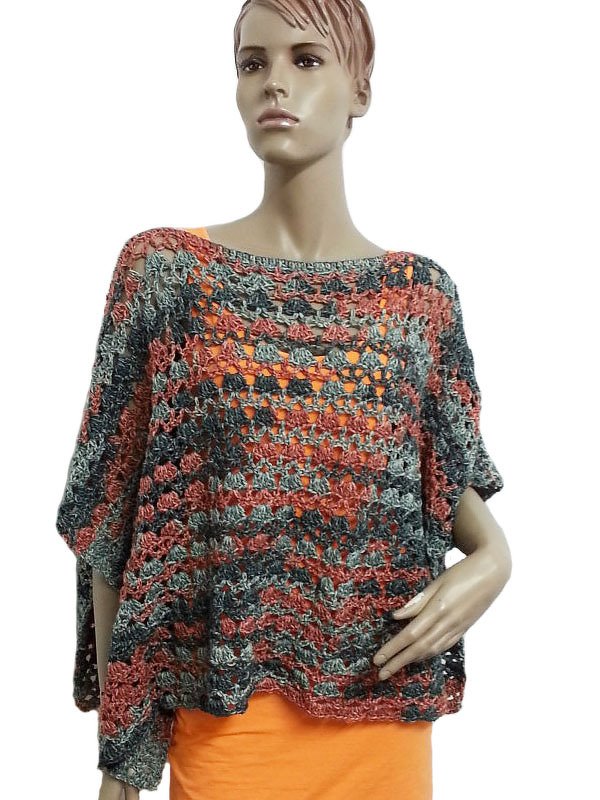 Häkelanleitung Poncho Überwurf unisize - Bild 2