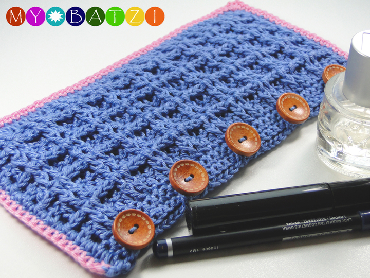 Häkelanleitung für Kosmetiktasche MASCHENTASCHE