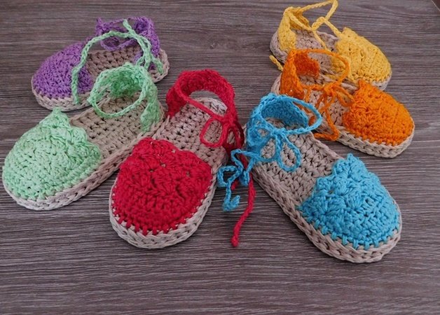 Baby Espadrille, Baby Sandals , Baby booties, Crochet Pattern 
