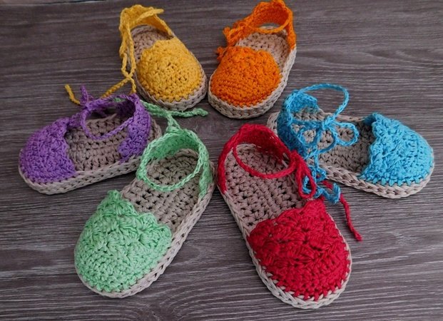 Baby Espadrille, Baby Sandals , Baby booties, Crochet Pattern 