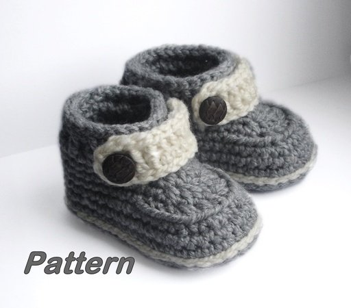 Easy Crochet Pattern Baby Booties, Baby 