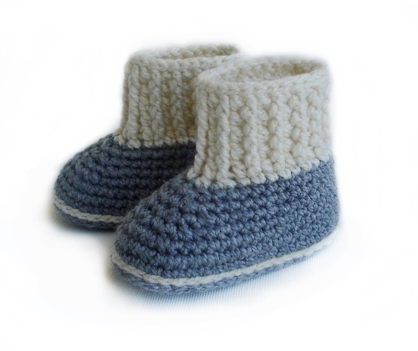 Crochet Pattern Baby Booties , Baby booty for boys and girls - Image 2