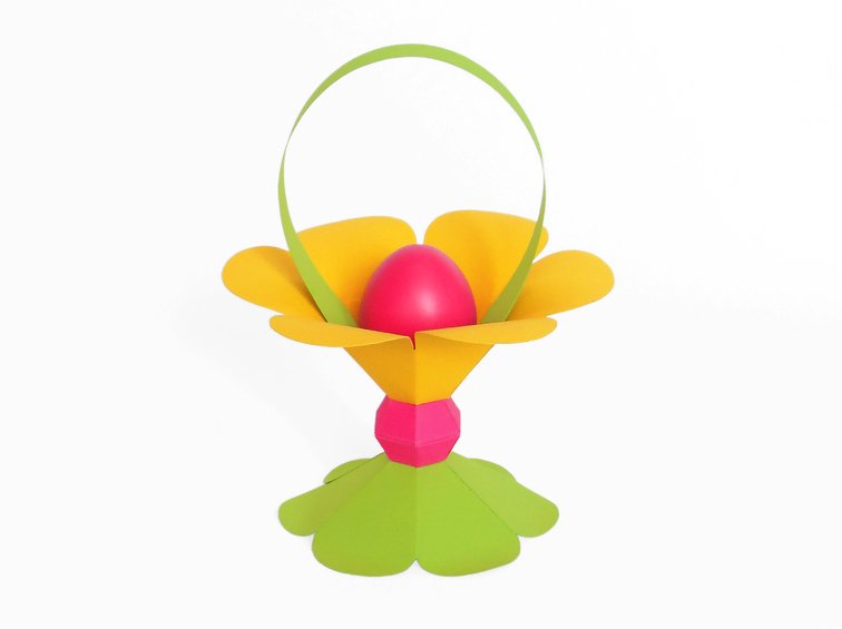 Eierhalter mit Henkel – Bastelvorlagen und Anleitung