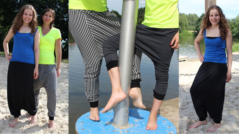 JELLAs harem pants PDF pattern & E-Book, sizes 158 – 46 (Kids M – women´s L/XL) - Instand Download