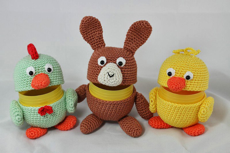 H&auml;kelanleitung Sweepies XL Oster-&Uuml;s "Hase, Huhn & K&uuml;ken" - Bild 5