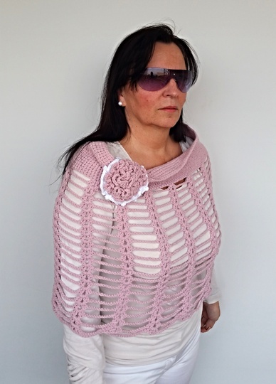 Häkelanleitung Cape/Stola alle Größen Spring Kollektion No1