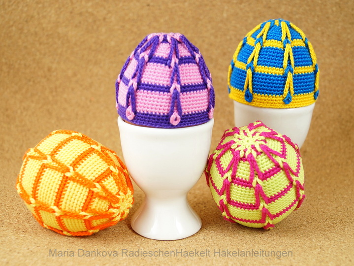 Häkelanleitung Eierwärmer und Osterei (Muster No 3)