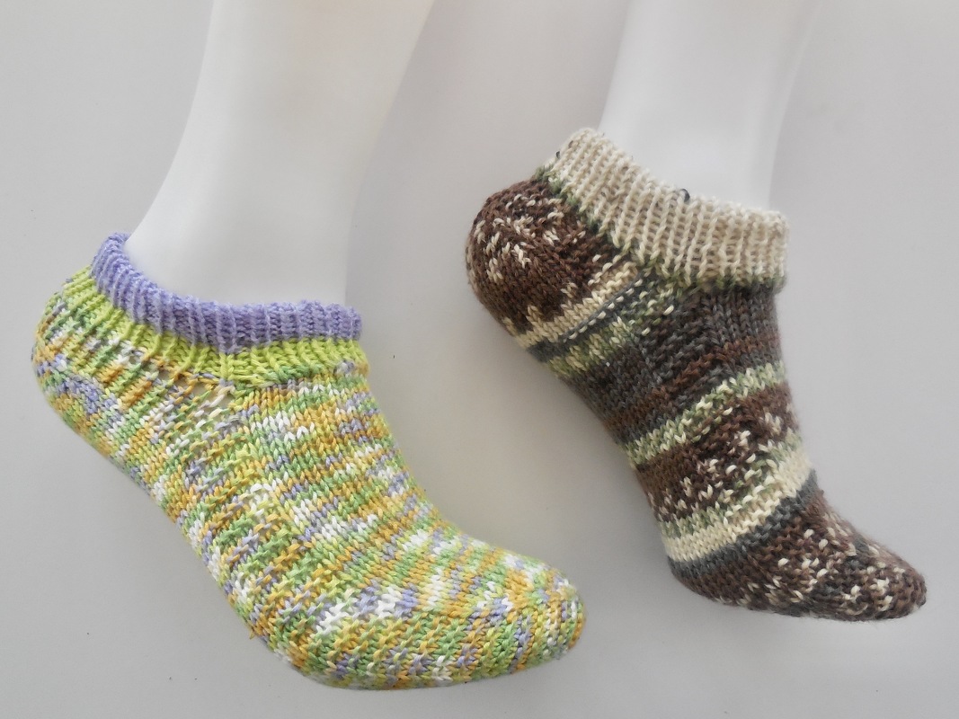 Strickanleitung - Haussocken - Sneakers - ab Gr. 36 - ohne Ferse stricken