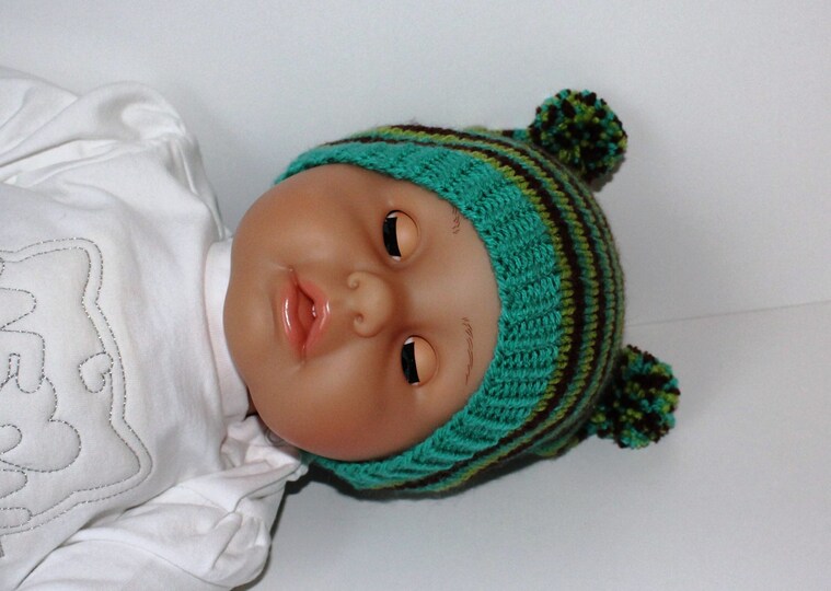 Strickanleitung Baby-Set "Leon", Mütze, Booties, Handschuhe, ca. 4 - 10 Monate