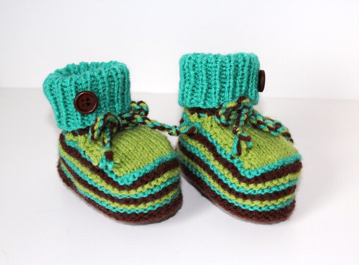 Strickanleitung Baby-Set "Leon", Mütze, Booties, Handschuhe, ca. 4 - 10 Monate