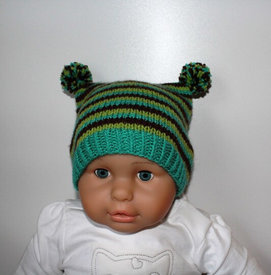 Strickanleitung Baby-Set "Leon", Mütze, Booties, Handschuhe, ca. 4 - 10 Monate