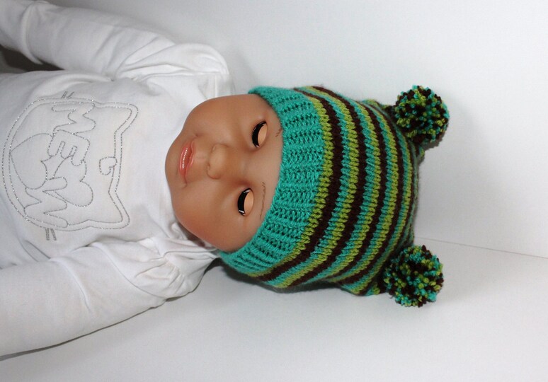 Strickanleitung Baby-Set "Leon", Mütze, Booties, Handschuhe, ca. 4 - 10 Monate