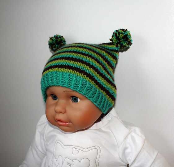 Strickanleitung Baby-Set "Leon", Mütze, Booties, Handschuhe, ca. 4 - 10 Monate