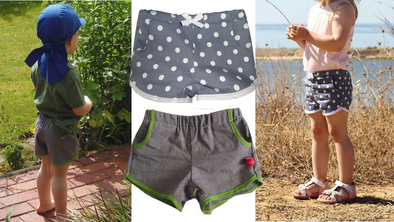 MINAs shorts pattern, unisex, sizes 62-104 (6 mo.- 4/5 yrs.) / Instant Download