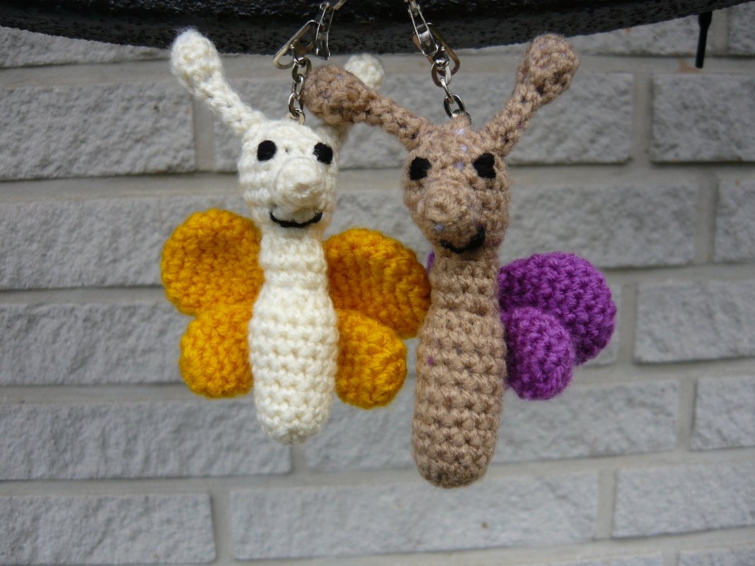 Häkelanleitung Schmetterling Schlüsselanhänger / Geschenkanhänger - Bild 8