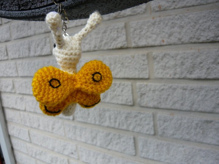 Häkelanleitung Schmetterling Schlüsselanhänger / Geschenkanhänger