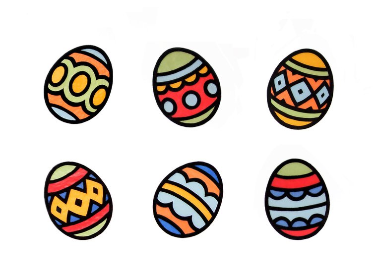 Fensterbilder – Kleine Ostereier – Bastelvorlagen und Anleitung - Bild 3