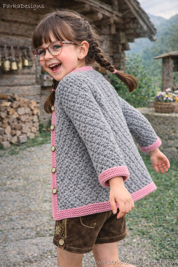 Strickanleitung für Mädchenweste | Baby AlpenChic Trachtenweste *Rhombus*