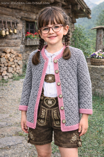 Strickanleitung für Mädchenweste | Baby AlpenChic Trachtenweste *Rhombus*