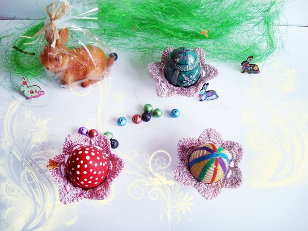 Crochet Easter Basket, Easter Decoration, Crochet Egg Holder, Easter Cup