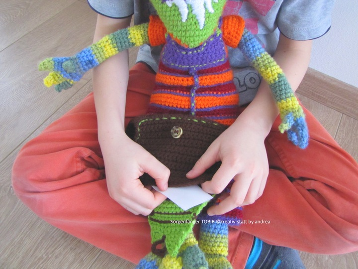 Worried Catcher Tobib - ~ 58 cm - Crochet Pattern