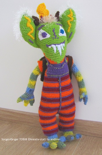 Worried Catcher Tobib - ~ 58 cm - Crochet Pattern