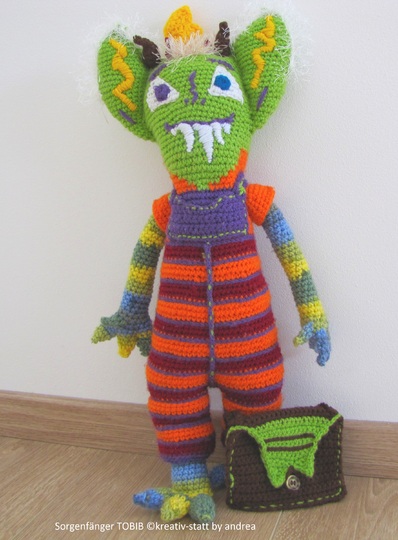 Worried Catcher Tobib - ~ 58 cm - Crochet Pattern