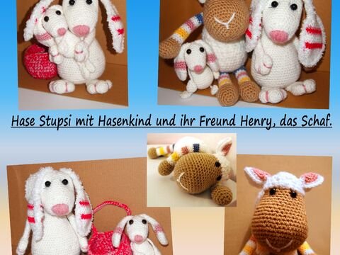 Hase und Schaf im Osterset 
