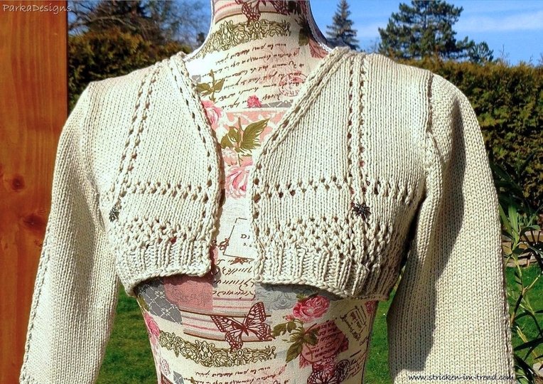 Strickanleitung für Bolero / Dirndlweste | Bolero TrachtenChic