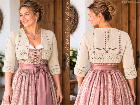 Strickanleitung für Bolero / Dirndlweste | Bolero TrachtenChic