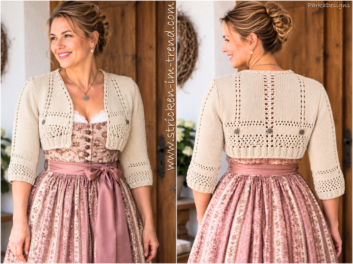 Strickanleitung für Bolero / Dirndlweste | Bolero TrachtenChic
