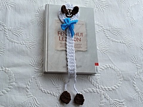 Häkelanleitung Lesezeichen Schaf Book Design No.1