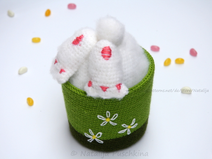 Süße Körbchen ‚Kaninchen‘ - Häkelanleitung