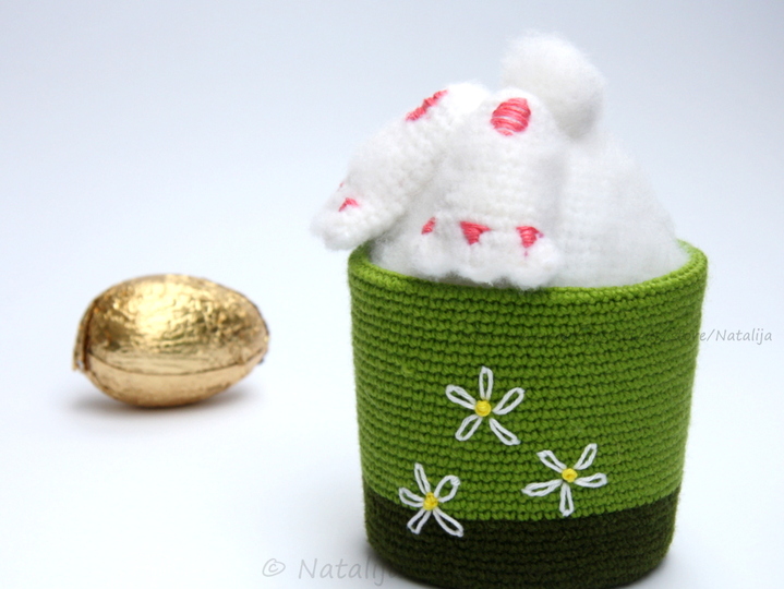 Süße Körbchen ‚Kaninchen‘ - Häkelanleitung