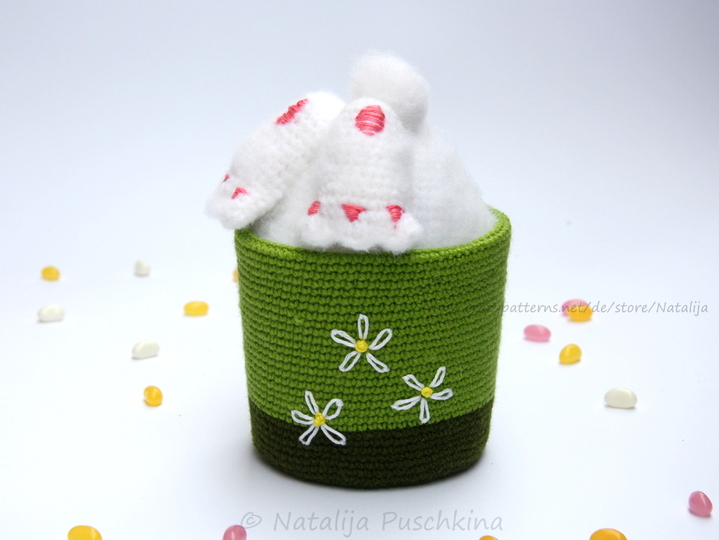 Süße Körbchen ‚Kaninchen‘ - Häkelanleitung