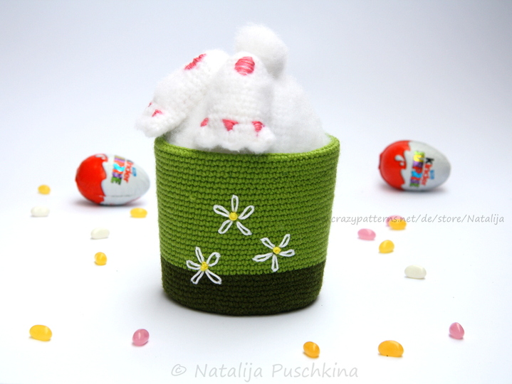 Süße Körbchen ‚Kaninchen‘ - Häkelanleitung