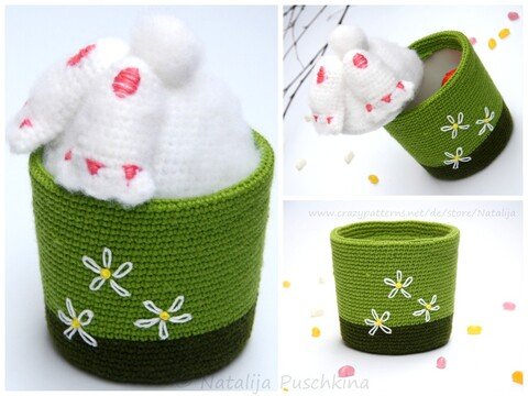 Süße Körbchen ‚Kaninchen‘ - Häkelanleitung