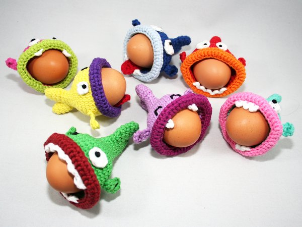 Egg Cozies - Hungry Fishes - Crochet Pattern