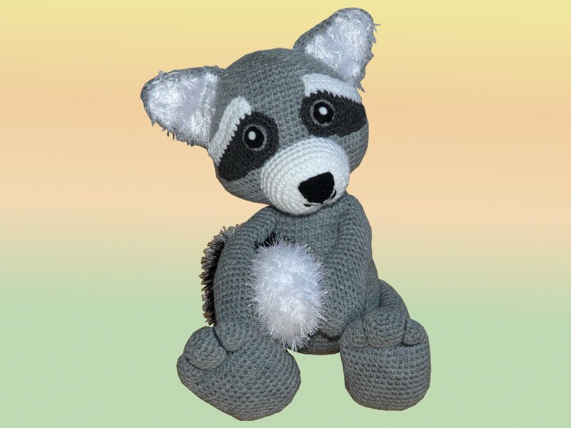 Häkelanleitung Twinky der Waschbär XXL